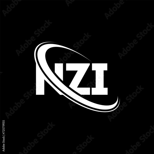 NZI logo. NZI letter. NZI letter logo design. Initials NZI logo linked with circle and uppercase monogram logo. NZI typography for technology, business and real estate brand. photo