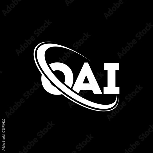 OAI logo. OAI letter. OAI letter logo design. Intitials OAI logo linked with circle and uppercase monogram logo. OAI typography for technology, business and real estate brand. photo