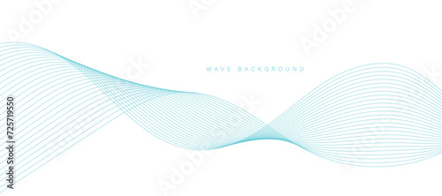 Abstract vector background with blue color wave. Smoke wavy lines. Vector blue waves background