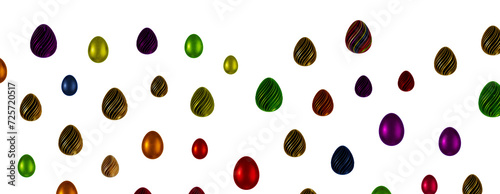 Beautiful colorful easter eggs on