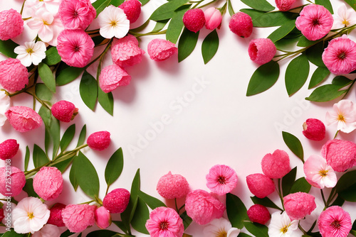 Floral background for text. Spring background for card, banner, poster.