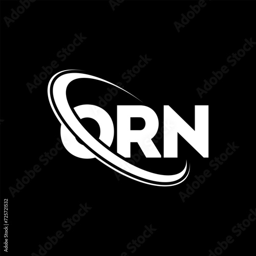 ORN logo. ORN letter. ORN letter logo design. Initials ORN logo linked with circle and uppercase monogram logo. ORN typography for technology, business and real estate brand.