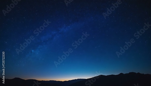 Starry night sky gradient from midnight blue to sapphire © Hans