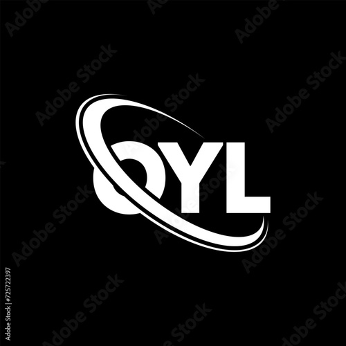 OYL logo. OYL letter. OYL letter logo design. Initials OYL logo linked with circle and uppercase monogram logo. OYL typography for technology, business and real estate brand. photo