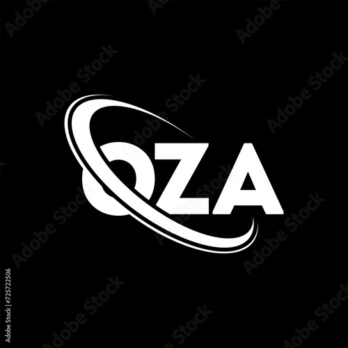 OZA logo. OZA letter. OZA letter logo design. Initials OZA logo linked with circle and uppercase monogram logo. OZA typography for technology, business and real estate brand.