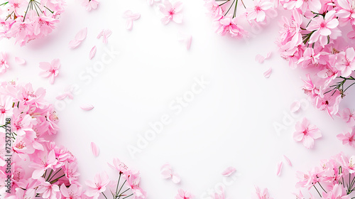 spring background with beautiful flowers, with space for text