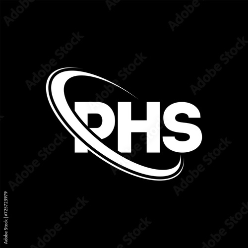 PHS logo. PHS letter. PHS letter logo design. Initials PHS logo linked with circle and uppercase monogram logo. PHS typography for technology, business and real estate brand.