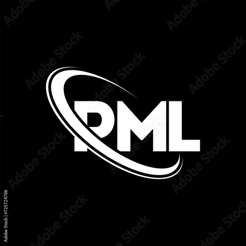 PML logo. PML letter. PML letter logo design. Initials PML logo linked with circle and uppercase monogram logo. PML typography for technology, business and real estate brand. photo