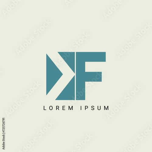 Free Download  Alphabet KF and FK illustration monogram vector logo template - GFXLoad