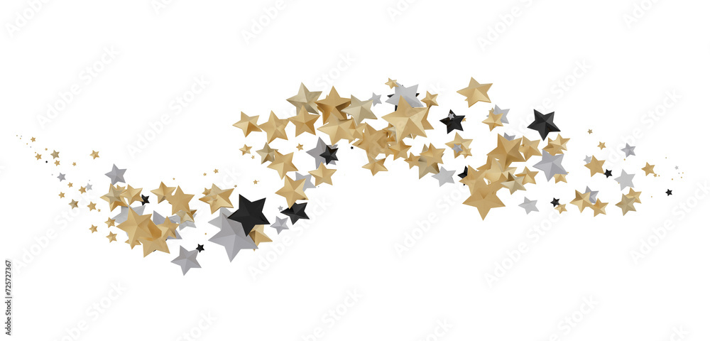 XMAS Banner with golden decoration. Festive border with falling glitter dust and stars. XMAS Banner with golden decoration. Festive border with falling glitter dust and stars.