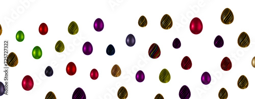 Beautiful colorful easter eggs on