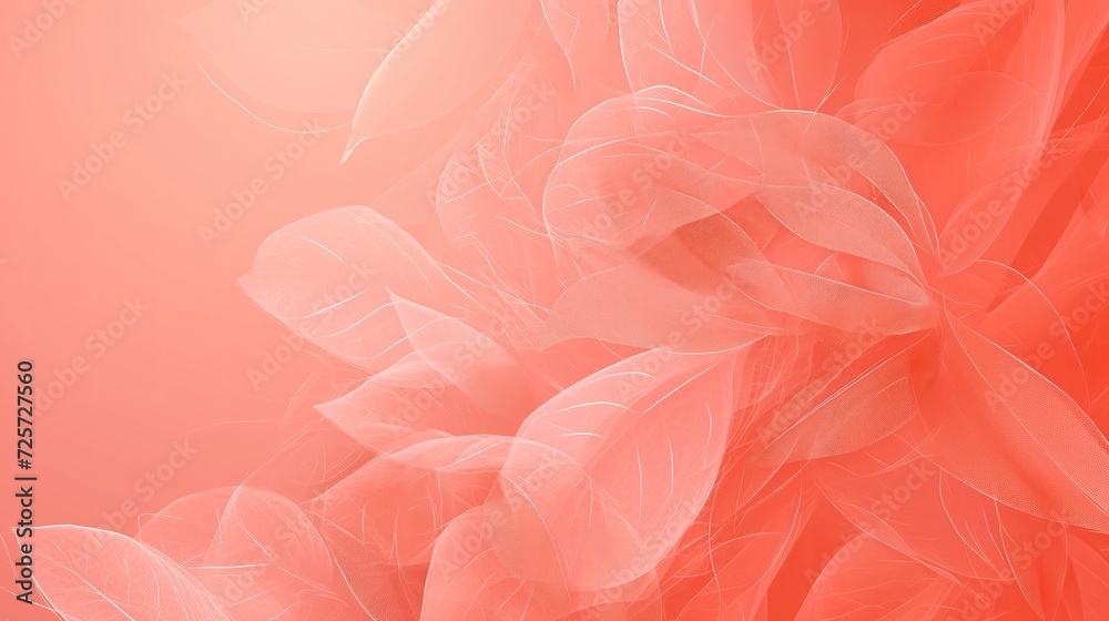.A single-color background in a warm coral tone, digital illustration executed with a focus on achieving rhythm and variety