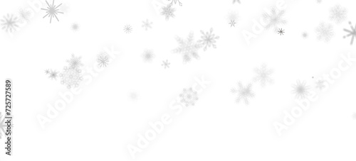 Frosty Snowfall  Mesmeric 3D Illustration Depicting Descending Holiday Snowflakes