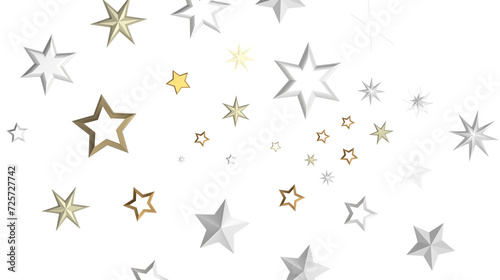 XMAS A gray whirlwind of golden snowflakes and stars. New