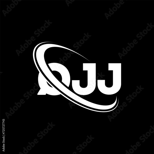 QJJ logo. QJJ letter. QJJ letter logo design. Initials QJJ logo linked with circle and uppercase monogram logo. QJJ typography for technology  business and real estate brand.