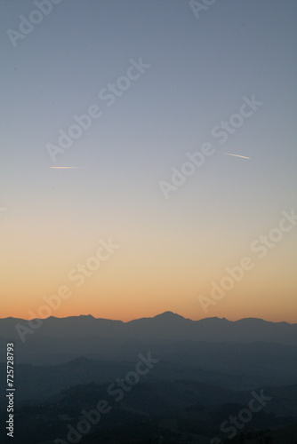 sunrise over the mountains