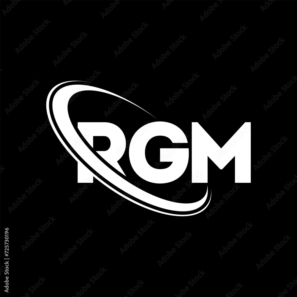 RGM logo. RGM letter. RGM letter logo design. Initials RGM logo linked with circle and uppercase monogram logo. RGM typography for technology, business and real estate brand.