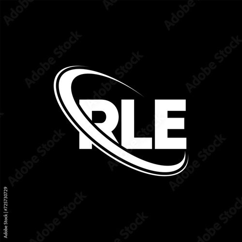 RLE logo. RLE letter. RLE letter logo design. Initials RLE logo linked with circle and uppercase monogram logo. RLE typography for technology, business and real estate brand. photo