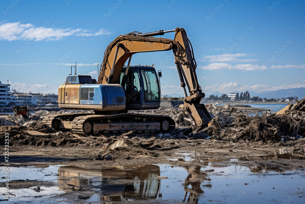 Photo of hydraulic excavator Photo of hydraulic excavator