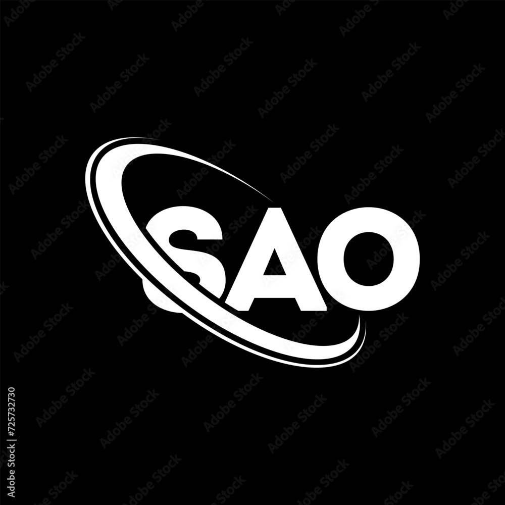 SAO logo. SAO letter. SAO letter logo design. Intitials SAO logo linked with circle and uppercase monogram logo. SAO typography for technology, business and real estate brand. SAO logo. SAO letter. SAO letter logo design. Intitials SAO logo linked with circle and uppercase monogram logo. SAO typography for technology, business and real estate brand.