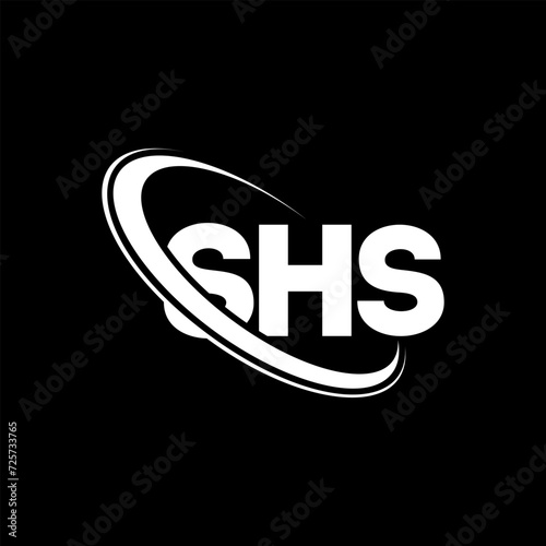 SHS logo. SHS letter. SHS letter logo design. Initials SHS logo linked with circle and uppercase monogram logo. SHS typography for technology, business and real estate brand.