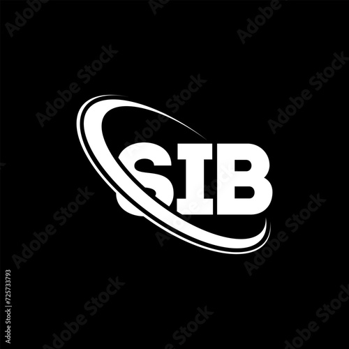 SIB logo. SIB letter. SIB letter logo design. Initials SIB logo linked with circle and uppercase monogram logo. SIB typography for technology, business and real estate brand.