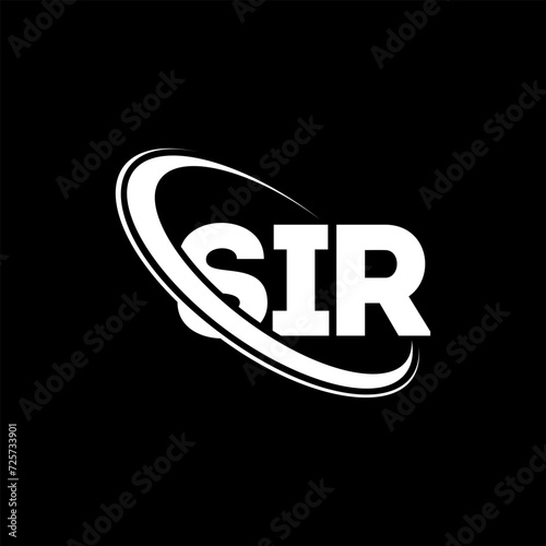 SIR logo. SIR letter. SIR letter logo design. Initials SIR logo linked with circle and uppercase monogram logo. SIR typography for technology, business and real estate brand.