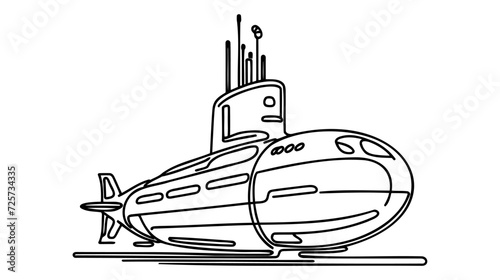 Continuous one line drawing Ocean travel transportation concept. Single line draw design vector graphic illustration