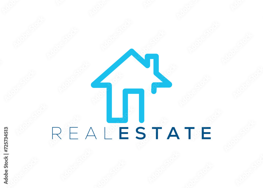 Minimalist real estate logo design vector template. Home property logo Minimalist real estate logo design vector template. Home property logo