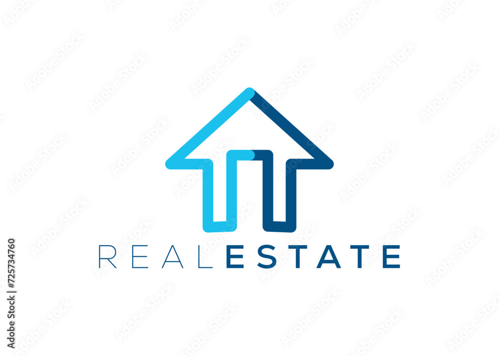 Minimalist real estate logo design vector template. Home property logo Minimalist real estate logo design vector template. Home property logo