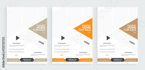 Real estate flyer design. New listing property marketing flyer design. Advertising leaflet, business handout design.