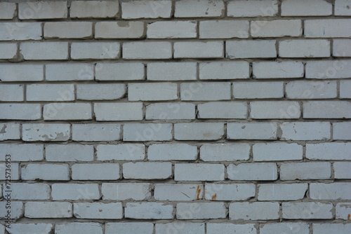 Wallpaper Mural Unusual construction background, white bricks smeared with gray cement, not professional and uneven. The Soviet wall is made of light, white brick. Torontodigital.ca