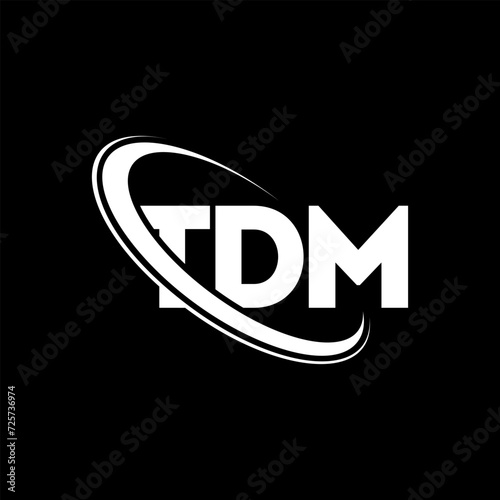 TDM logo. TDM letter. TDM letter logo design. Initials TDM logo linked with circle and uppercase monogram logo. TDM typography for technology, business and real estate brand.