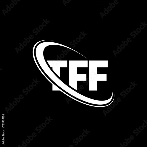 TFF logo. TFF letter. TFF letter logo design. Initials TFF logo linked with circle and uppercase monogram logo. TFF typography for technology, business and real estate brand. photo