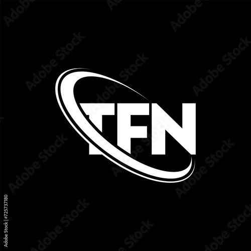 TFN logo. TFN letter. TFN letter logo design. Initials TFN logo linked with circle and uppercase monogram logo. TFN typography for technology, business and real estate brand. photo