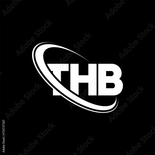 THB logo. THB letter. THB letter logo design. Initials THB logo linked with circle and uppercase monogram logo. THB typography for technology, business and real estate brand. photo