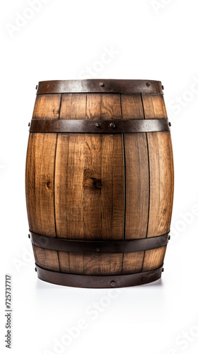 Old Wooden Barrel isolated on white background