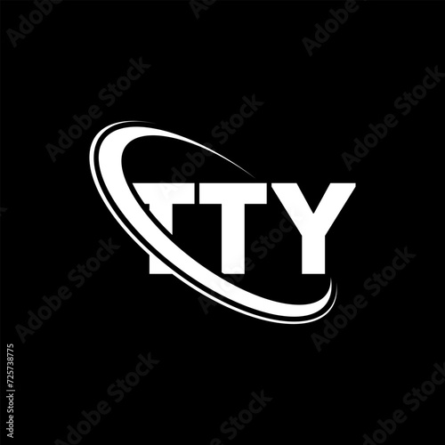 TTY logo. TTY letter. TTY letter logo design. Initials TTY logo linked with circle and uppercase monogram logo. TTY typography for technology, business and real estate brand.