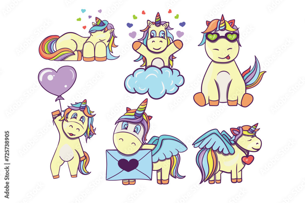 Unicorn Bundle, Unicorn birthday, Baby Unicorn Layered, Unicorn clipart, Cute Magical Rainbow, Unicorn Clipart, Baby Girl Newborn, Birthday, unicorn cake topper, Nursery, cut file, for, Cricut, Silhou