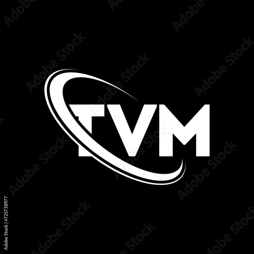 TVM logo. TVM letter. TVM letter logo design. Initials TVM logo linked with circle and uppercase monogram logo. TVM typography for technology, business and real estate brand. photo