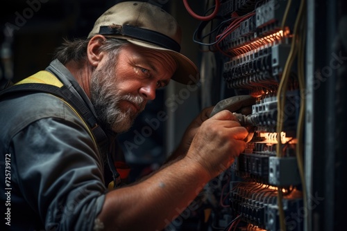 Photo of an electric technician