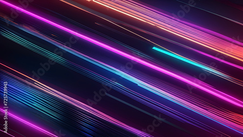 abstract futuristic neon background with glowing ascending lines fantastic wallpaper. futuristic Technology neon background, cyberspace, Digi Digital business background photo