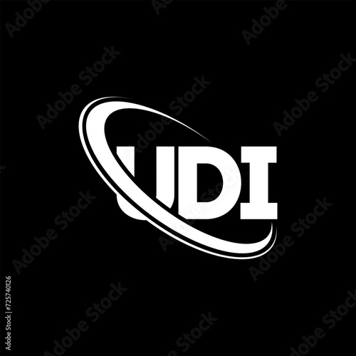 UDI logo. UDI letter. UDI letter logo design. Initials UDI logo linked with circle and uppercase monogram logo. UDI typography for technology  business and real estate brand.