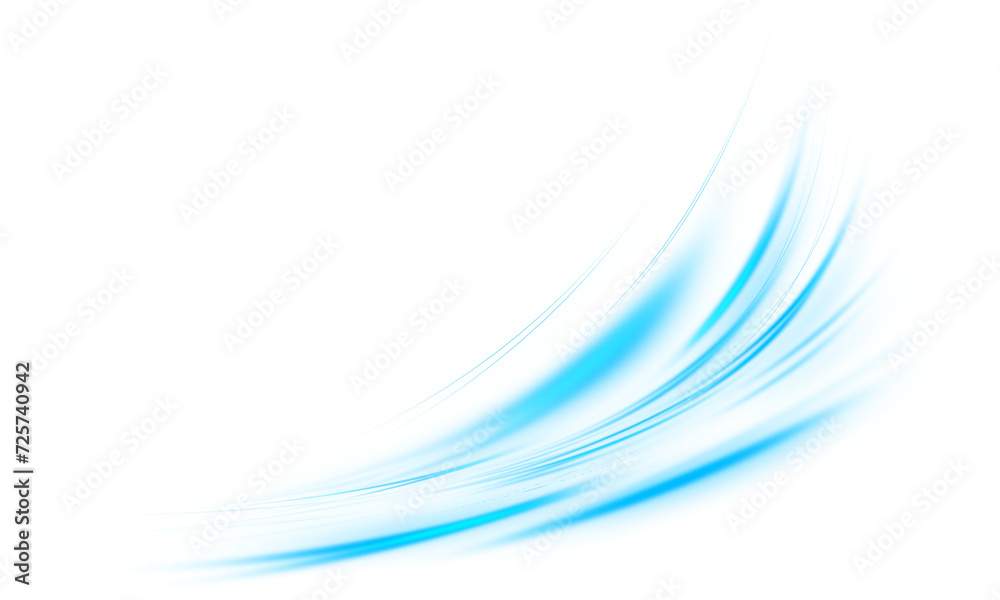 Fototapeta premium blue wavy glowing shiny light lines