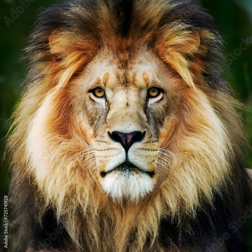 A majestic lion with a flowing mane, exuding strength and regality.Free ai genareted image download...