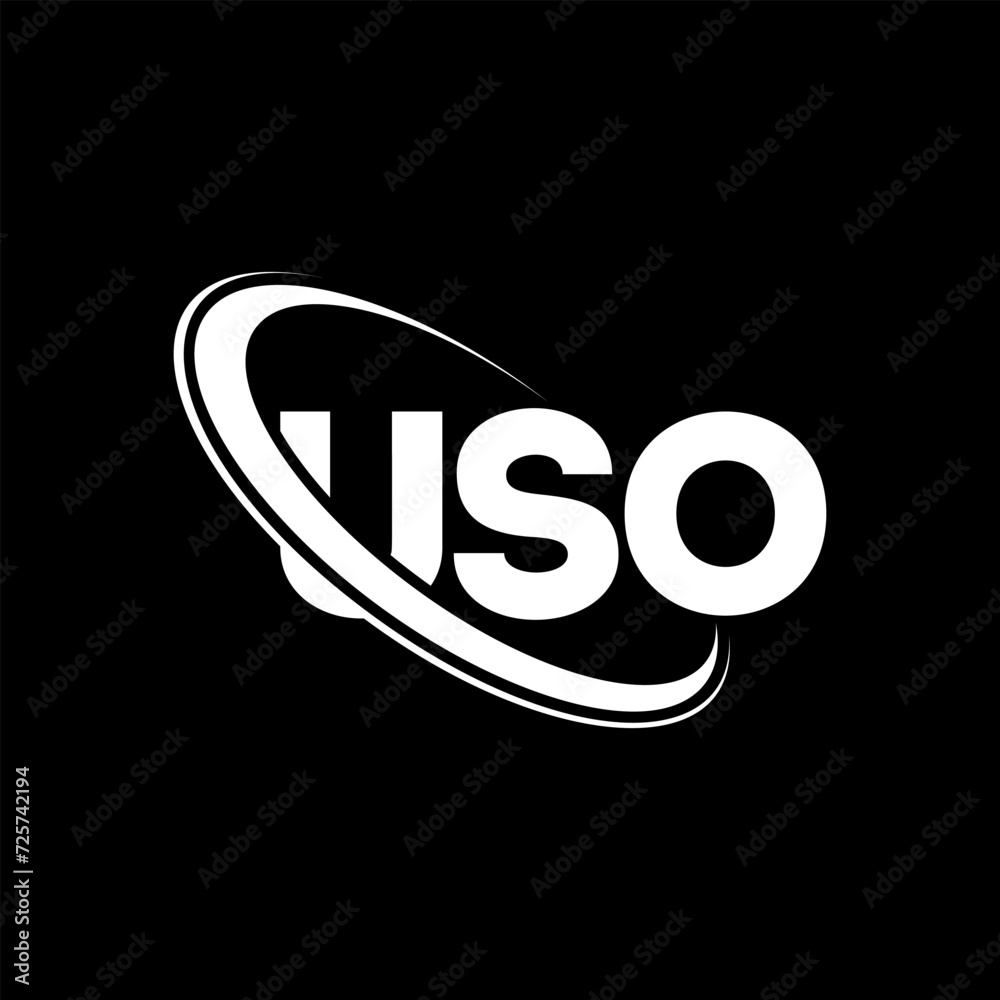 USO logo. USO letter. USO letter logo design. Initials USO logo linked with circle and uppercase monogram logo. USO typography for technology, business and real estate brand. USO logo. USO letter. USO letter logo design. Initials USO logo linked with circle and uppercase monogram logo. USO typography for technology, business and real estate brand.