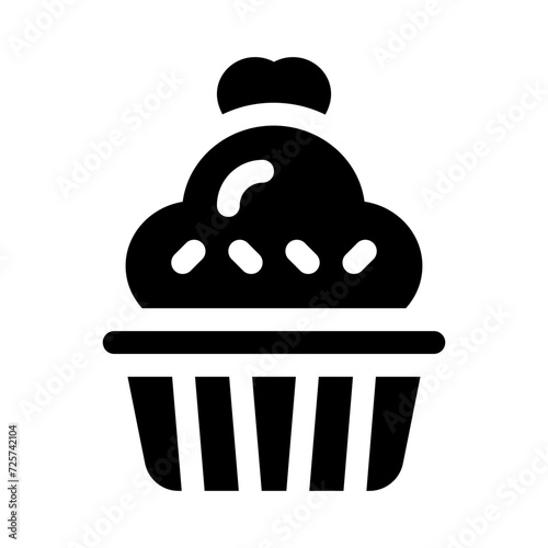 cupcake glyph icon