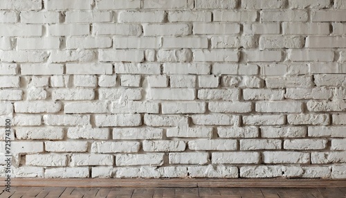 seamless loft styled white painted old brick wall background