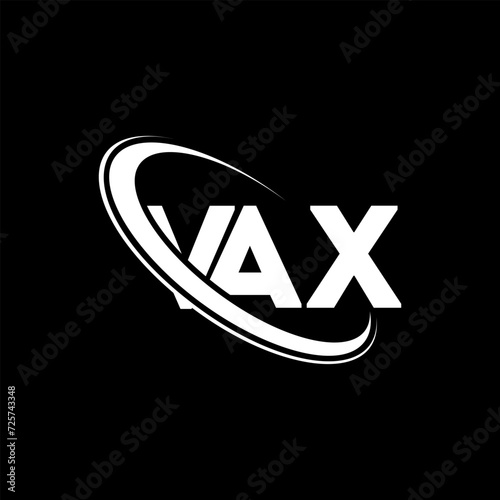 VAX logo. VAX letter. VAX letter logo design. Intitials VAX logo linked with circle and uppercase monogram logo. VAX typography for technology, business and real estate brand.