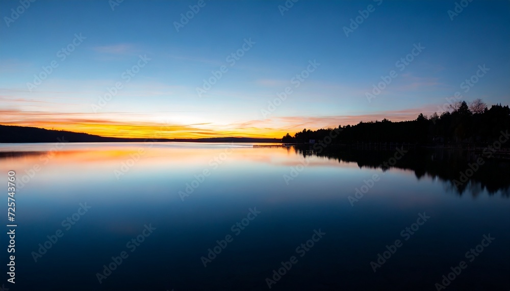 nice sunset on lake